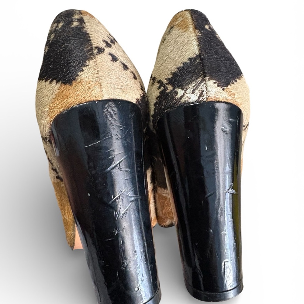 Steven By Steve Madden Argyle Black and Tan Heels - Picture 6 of 7